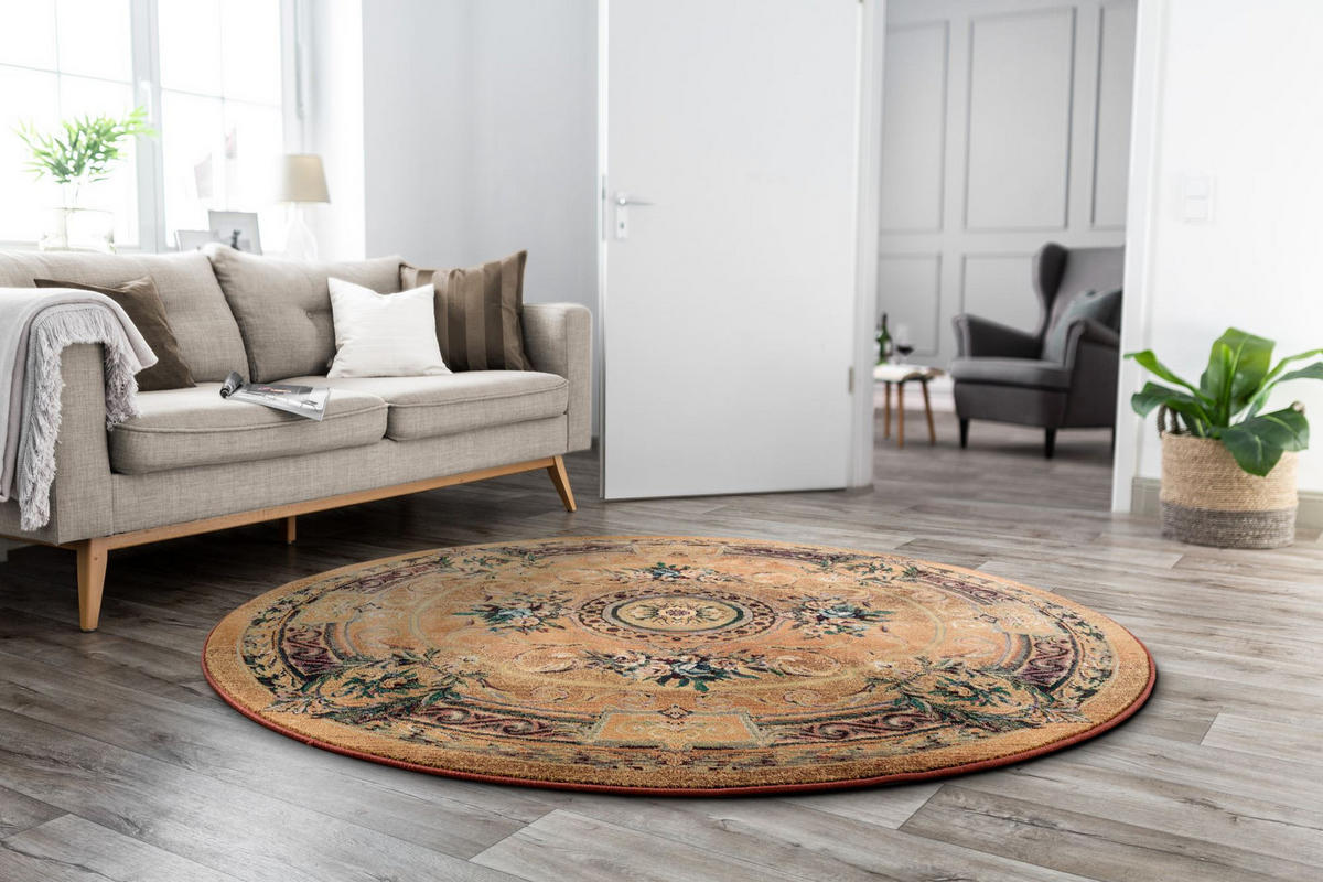 WEBTEPPICH Gabiro 856 300x300 cm - Rostfarben, Textil (300/300cm) - THEKO