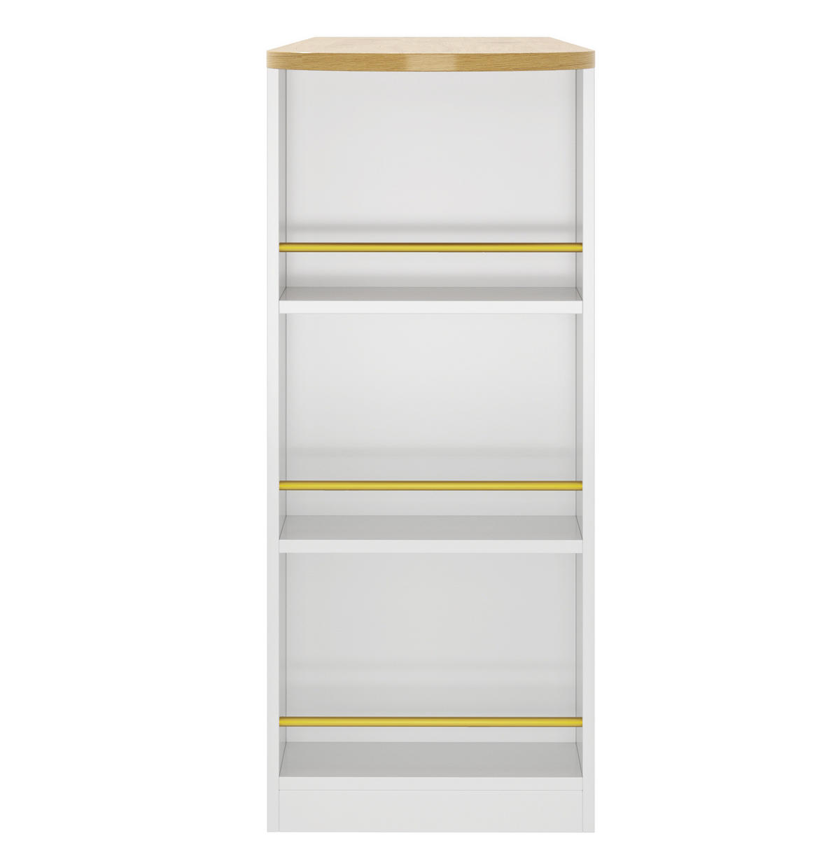 KÜCHENINSEL aus MDF 138-204x39x104 cm in Weiß mit 360° Drehfunktion - Weiß, Holzwerkstoff (204/104/39cm) - Modfu