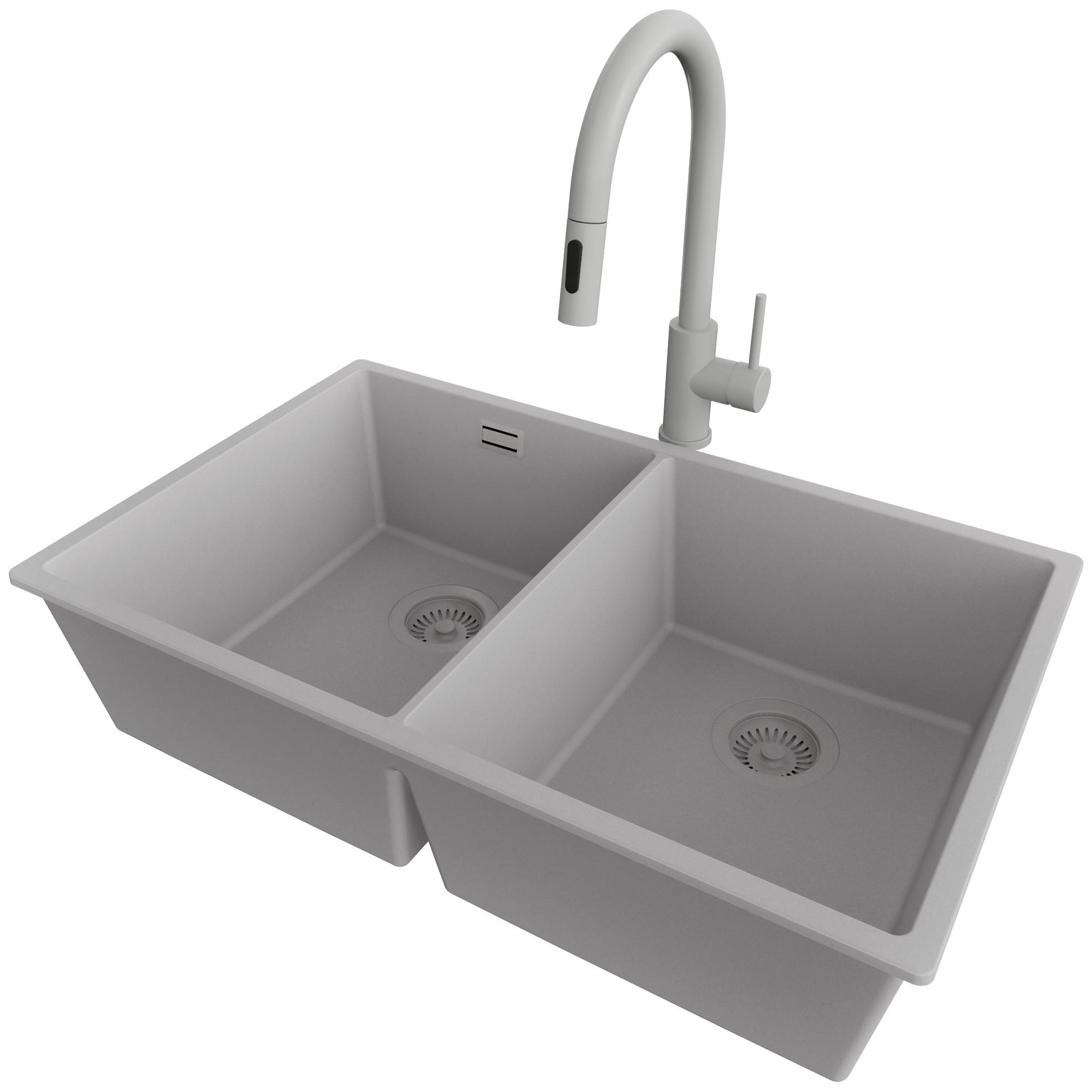 Primagran Granitspüle Grau, Grau, Grau 76x20x47 cm