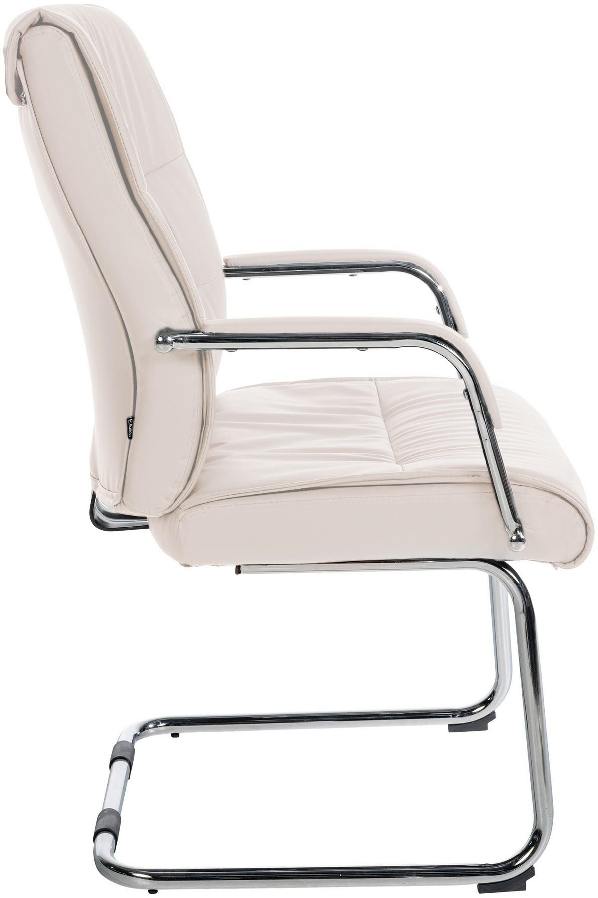 SCHWINGSTUHL Lederlook creme - Chromfarben/Creme, Textil/Metall (58/100/66cm) - CLP