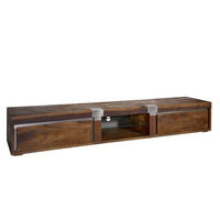 TV-BOARD Mango 240x48x39 braun lackiert Amsterdam #04 - Braun, Holz (240/39/48cm) - Massivmoebel24