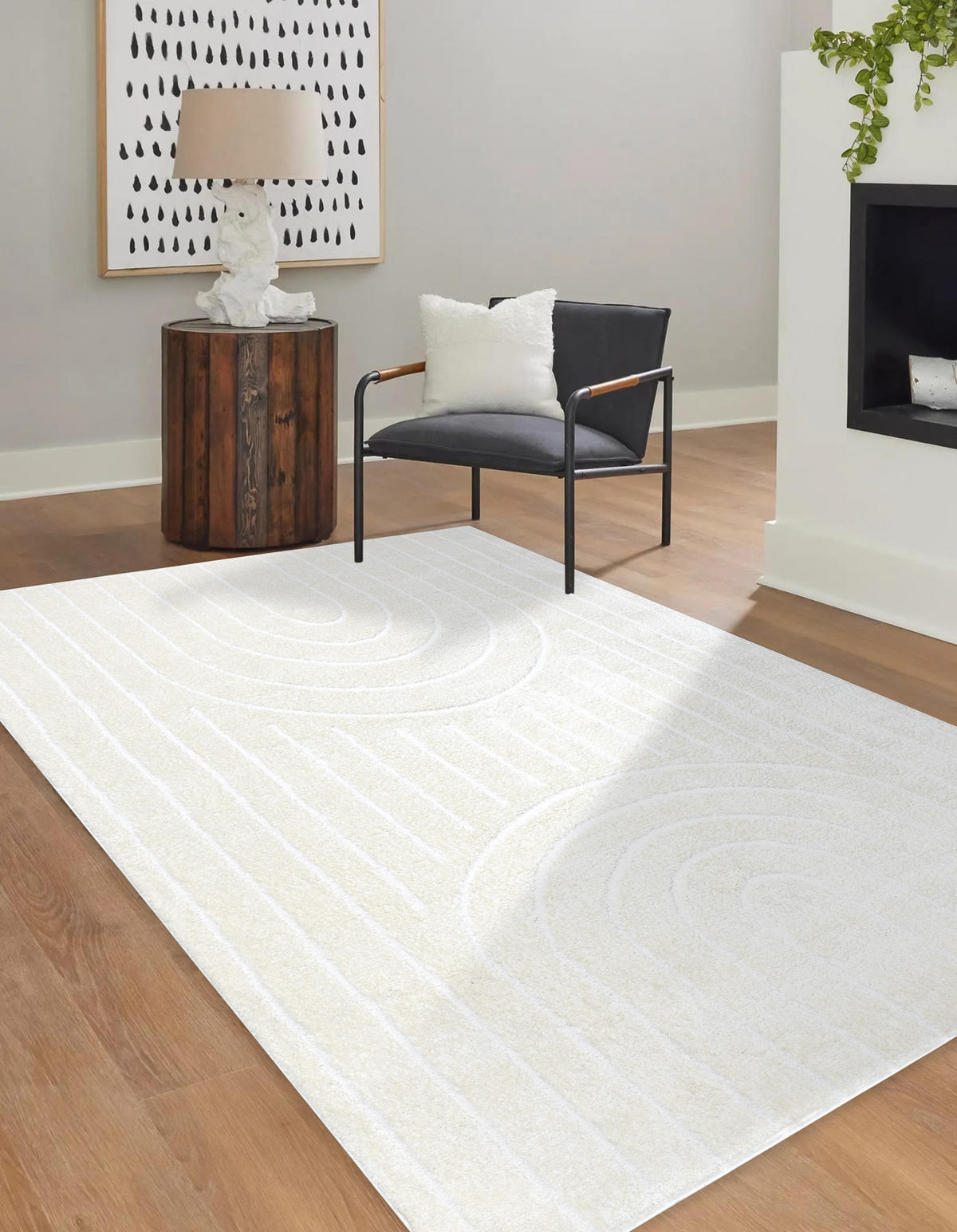 TEPPICH Mode 140/190 cm - Creme, Textil (140/190cm) - rugsX