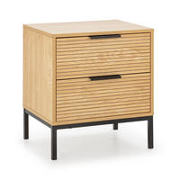 NACHTTISCH Monica 2 schubladen in Eichenfarbe - Honigeiche, Holzwerkstoff (50/55/40cm) - VS Venta-stock