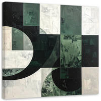 LEINWANDBILD 3D und geometrisch 60x60cm - Grün, Textil (60/60cm) - Feeby