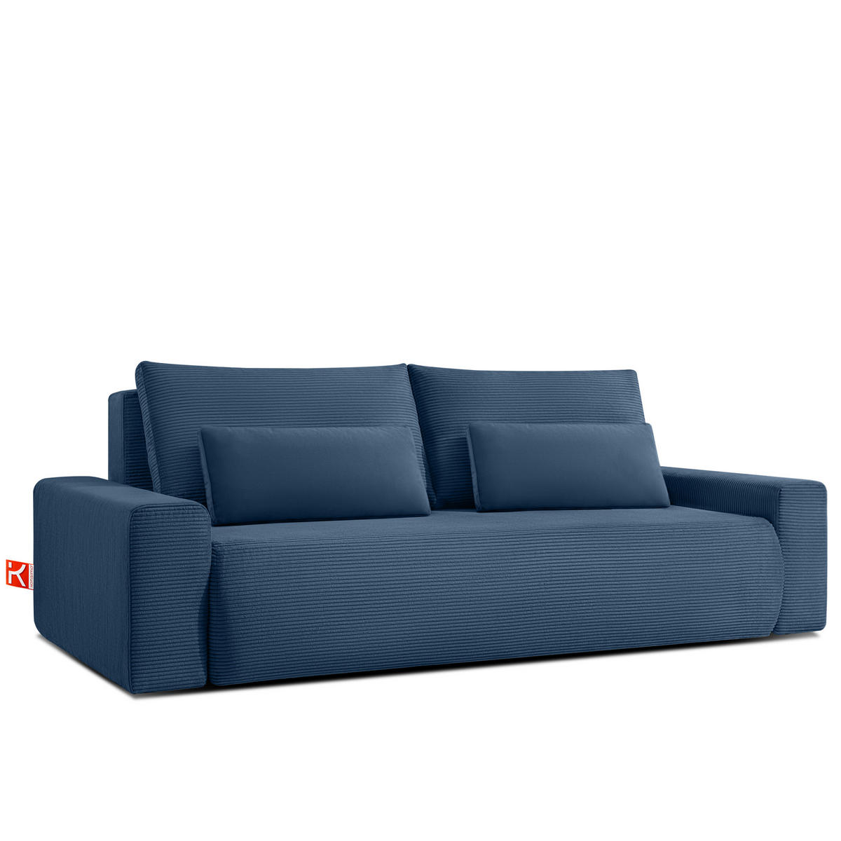 3-SITZER SCHLAFSOFA MOLLIS, Corduroy, Marine - Dunkelblau, Holz/Holzwerkstoff (250/93/108cm) - KONSIMO®