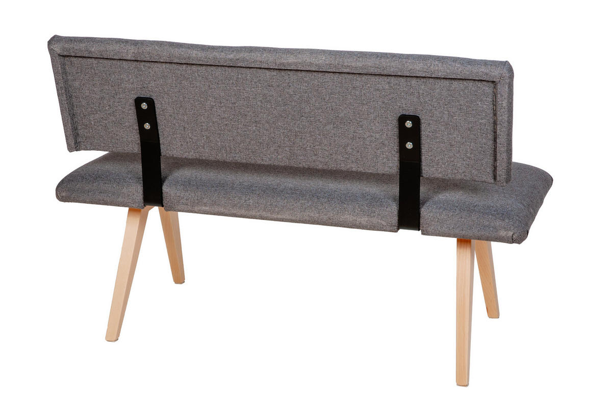 SITZBANK Die Natürliche - Buchefarben/Grau, Holz/Textil (51/84/125cm) - Kundler Home
