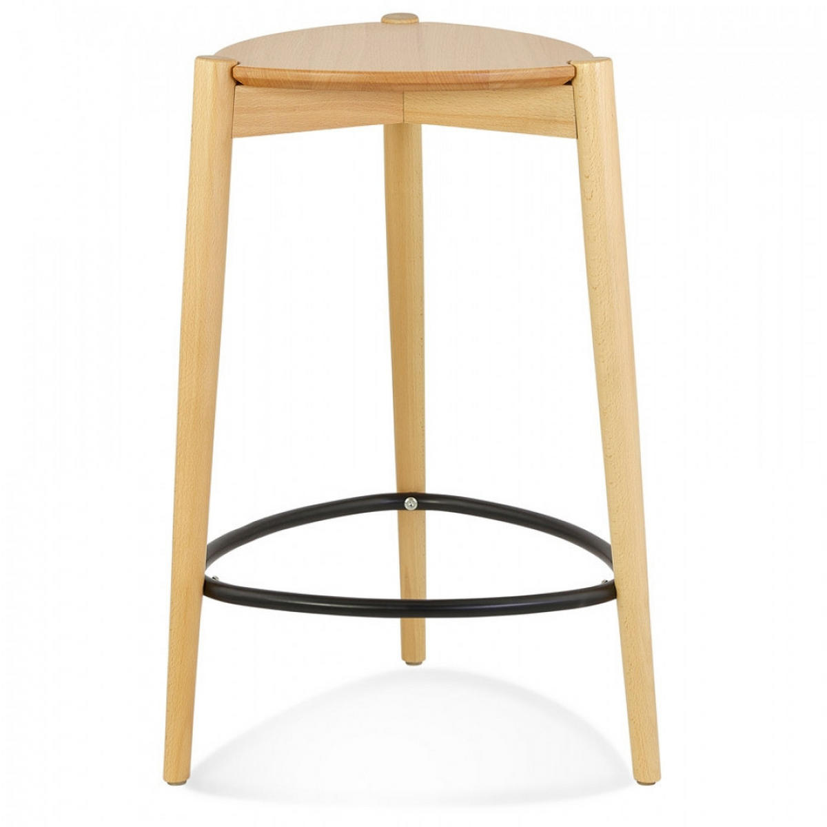 BARHOCKER Beige 42x65x42cm - Eschefarben/Beige, Holz/Metall (42/65/42cm) - AlterEgo