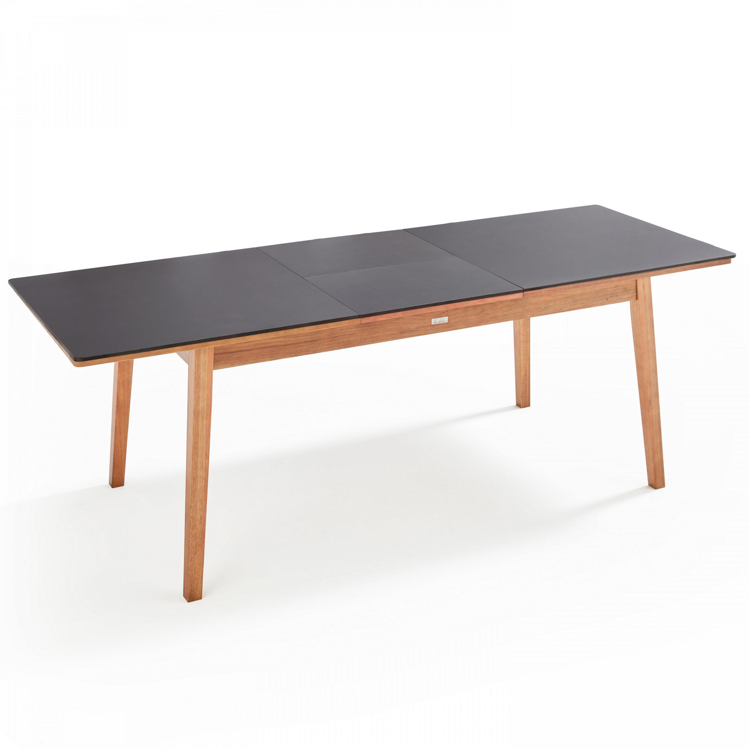 GARTENTISCH ausziehbar, Holzfarbe - Schwarz, Holz (90/240/76cm) - Oviala