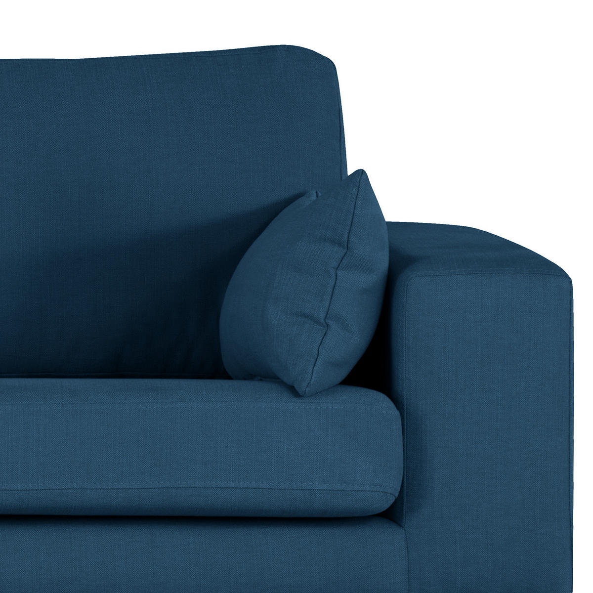 2-SITZER SOFA - Blau/Eichefarben, Naturmaterialien/Eichenholz (197/81/88cm) - home24
