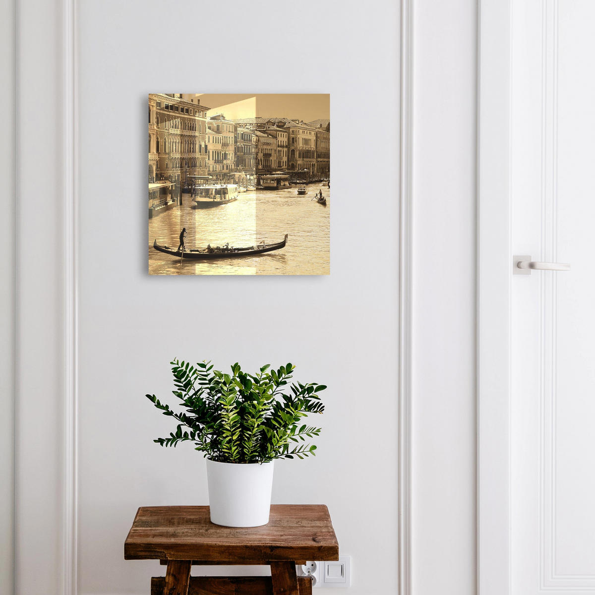 SCHLÜSSELBOX Schwarz 30x30 cm- Türöffnung nach rechts - Urbaner Charme - Gelb, Metall (30/30/5cm) - TULUP