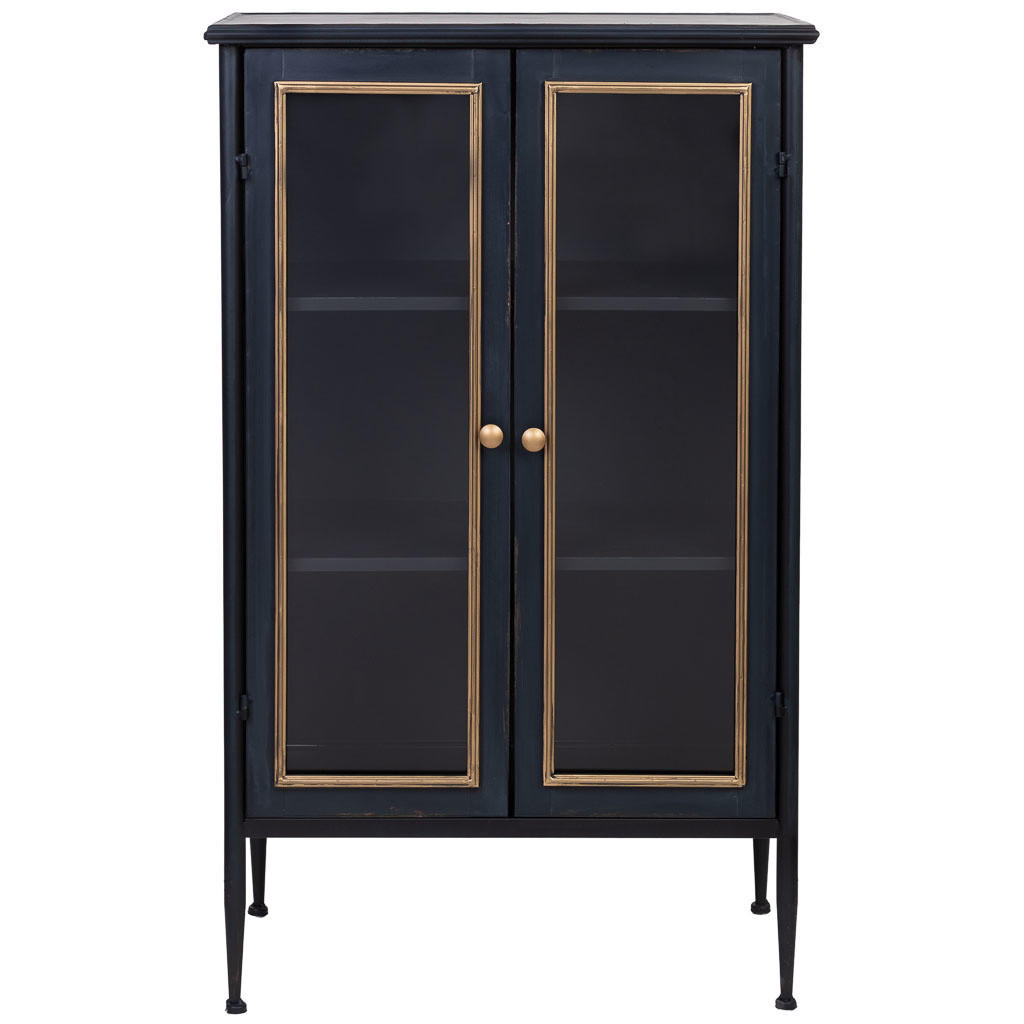 VITRINE 61x35x100h cm - Schwarz, Holz (61/100/35cm) - Wanderlust