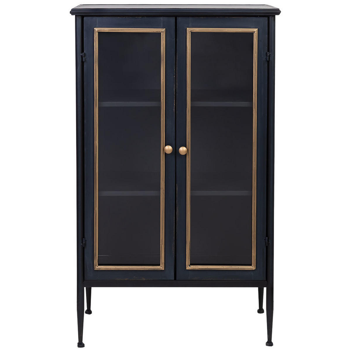 VITRINE 61x35x100h cm - Schwarz, Holz (61/100/35cm) - Wanderlust
