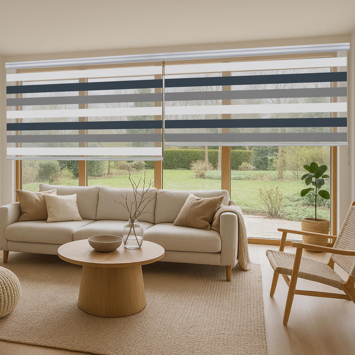 DOPPELROLLO Dreifarbig 80x250 cm - Multicolor, Kunststoff (80/250cm) - STORESDECO