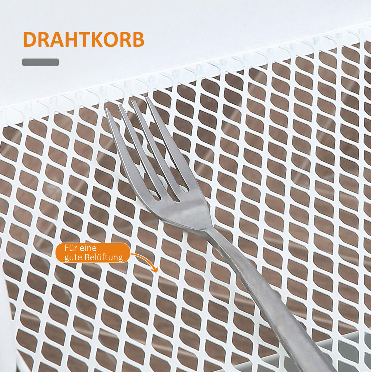 SERVIERWAGEN mit 3 Ebenen und Rollen 45/31/79,4 cm in Weiß - Weiß, Metall (45/79.4/31cm) - BEAOK