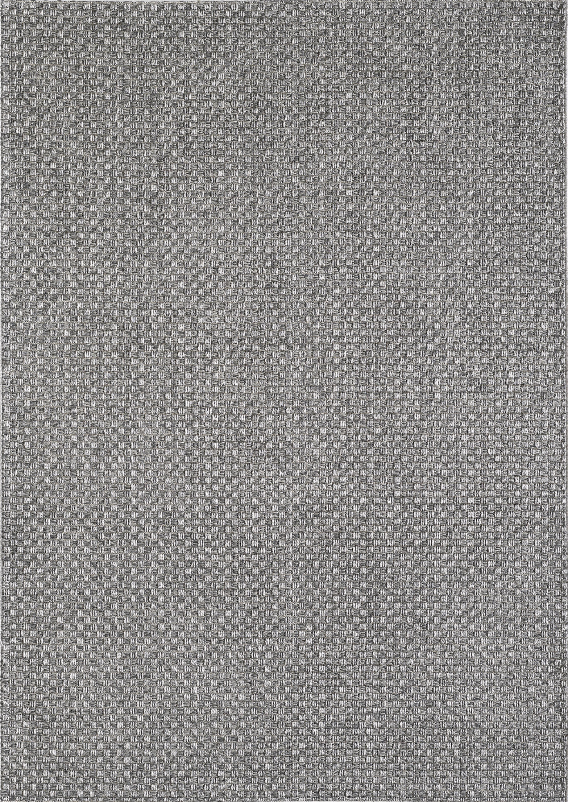 TEPPICH Flachgewebe BROYE Uni Polypropylen Grau 140 x 200 cm - Grau, Textil (140/200cm) - KADIMA DESIGN