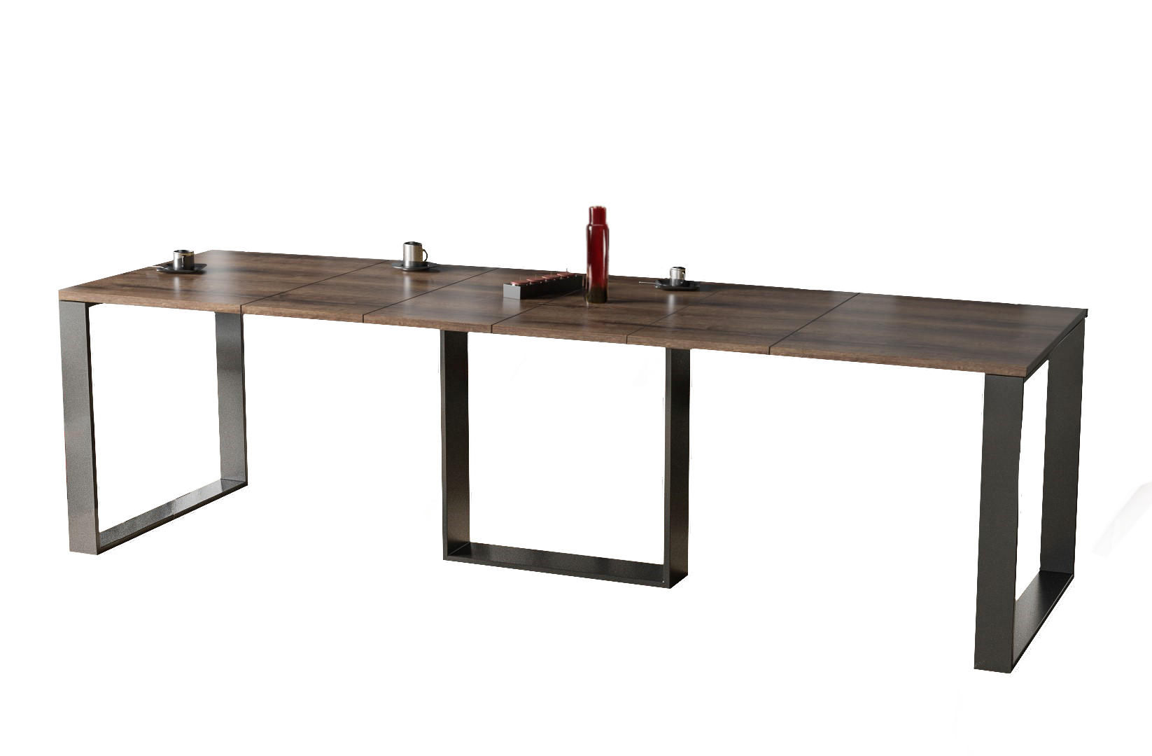 ESSTISCH Borys Max ausziehbar bis 250cm - Mooreichefarben, Holzwerkstoff (130/85/76cm) - Endo-Moebel