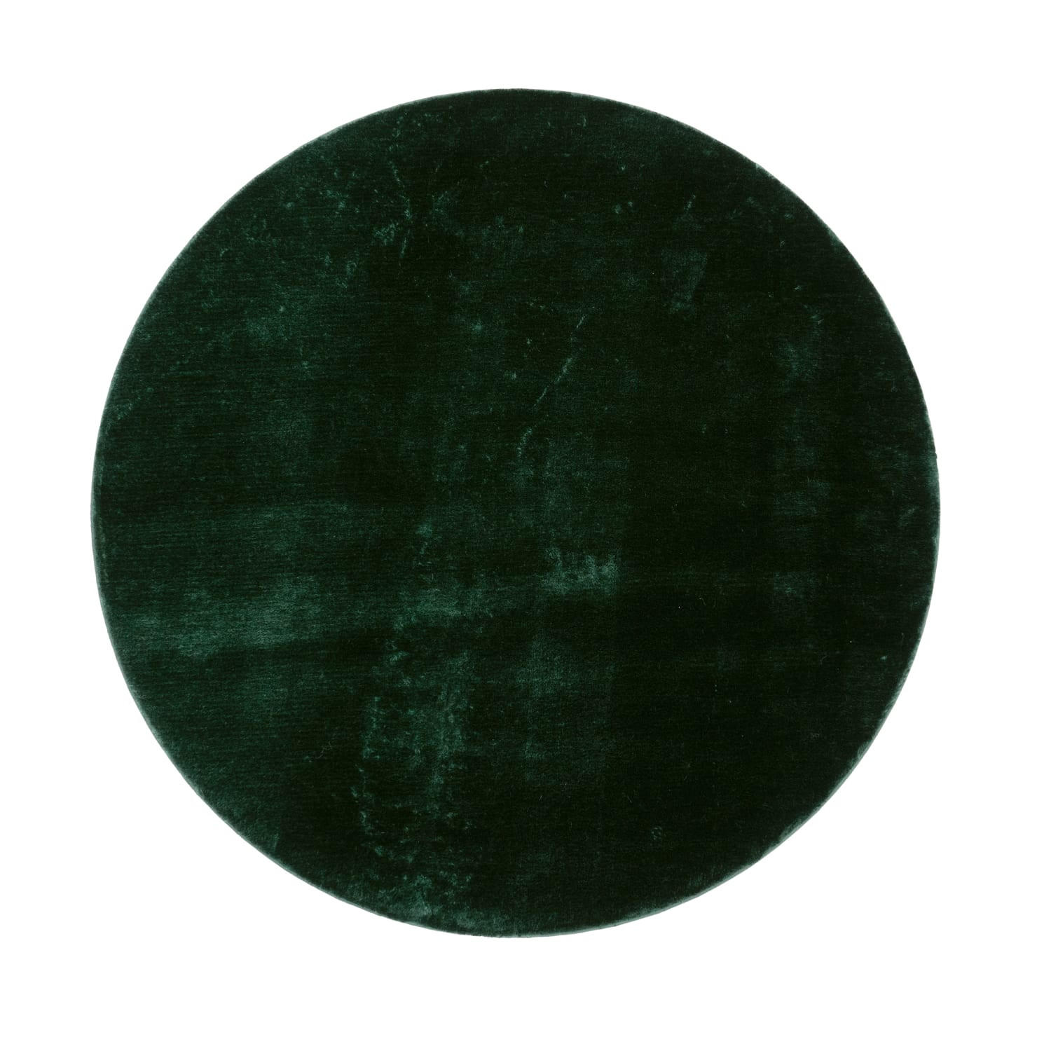 TEPPICH Kurzflor waschbar Unifarben Wohnzimmer schmutzabweisend Grün Rund 80D - Grün, Textil (80/80cm) - KADIMA DESIGN