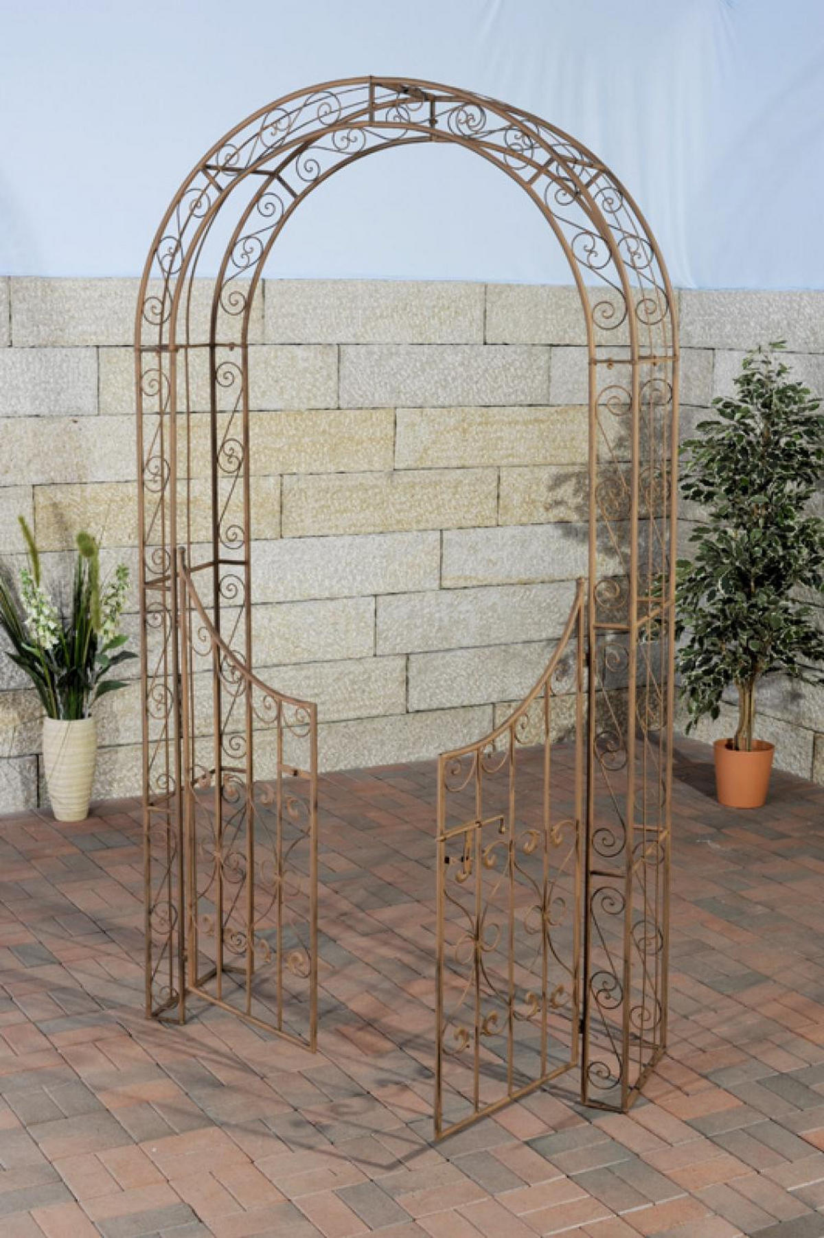 ROSENBOGEN Metall Antik Braun - Braun, Metall (135/245/41.5cm) - CLP