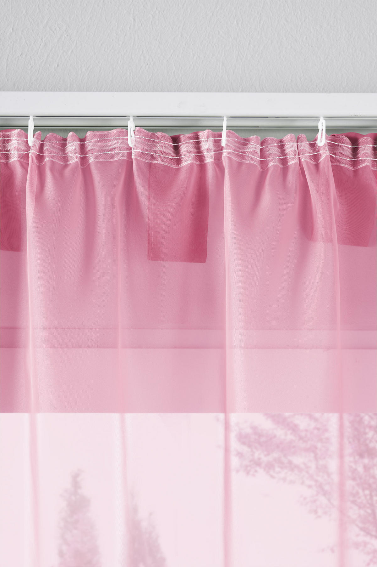 SCHLAUFENGARDINEN Voile 2er Set 175x140 cm Rosa - Pink, Textil (140/175cm) - Gardinenbox.eu