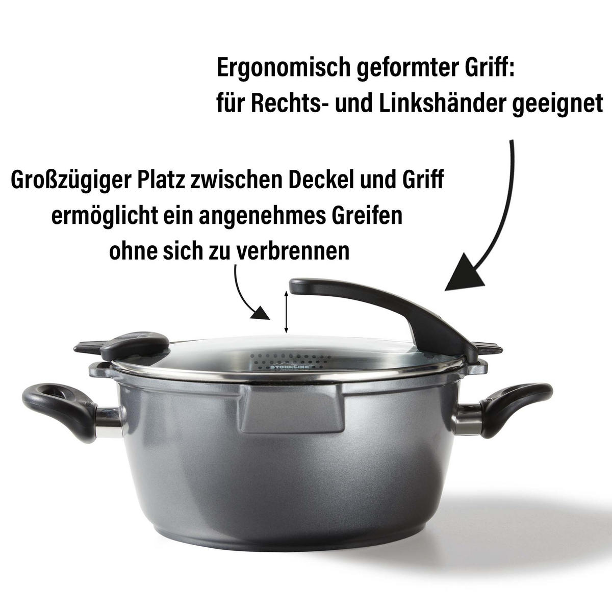 KOCHGESCHIRRSET, 8-TEILIG - Grau, Metall - Stoneline