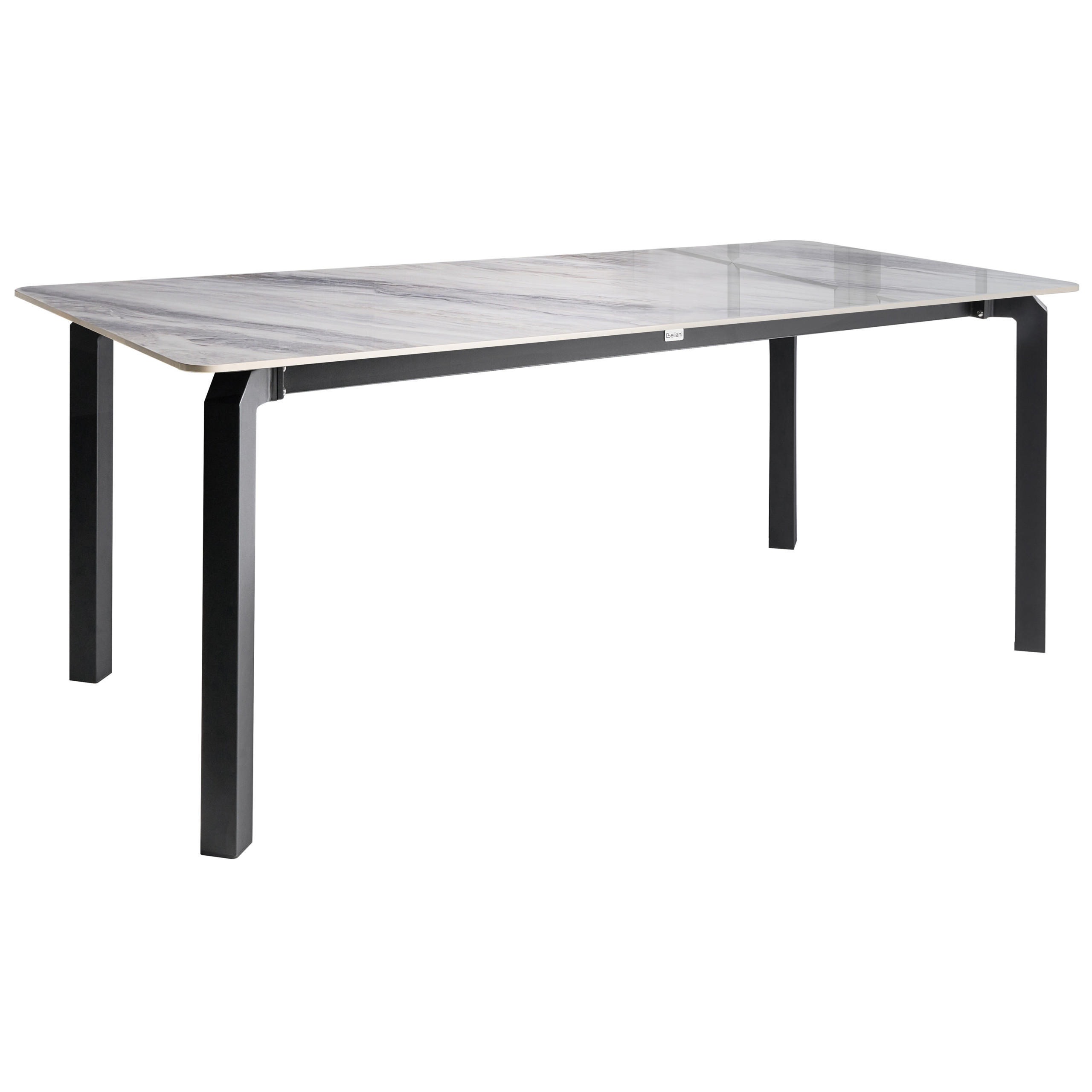 Beliani ZAHRADNÍ STŮL 180/90 cm Kámen Šedý Mramor Feletto
