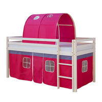 HOCHBETT Leiter 90/200 cm Pink - Pink/Weiß, Holz - Homestyle4u
