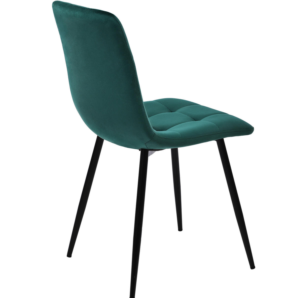 ESSZIMMERSTUHL gepolstert 4er-Set 44 x 41 x 86 cm Samt Grün - Grün, Metall (44/86/46cm) - Meubliv