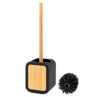 WC-GARNITUR, schwarz - Schwarz, Kunststoff (10/39/10cm) - eluno