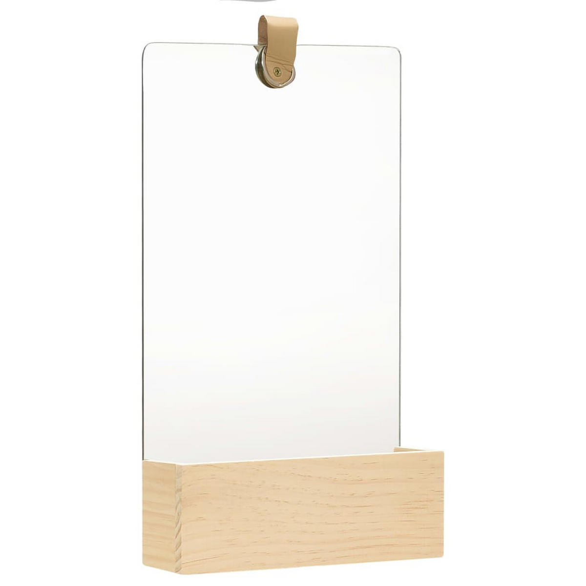 WANDSPIEGEL Kiefer Massivholz 23x39,5 cm - Braun, Holz (23/39.5/23cm) - furnicato