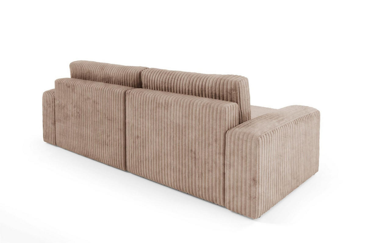 ECKSOFA Natalia - Beige, Holzwerkstoff/Textil (149/244cm) - Fun Möbel