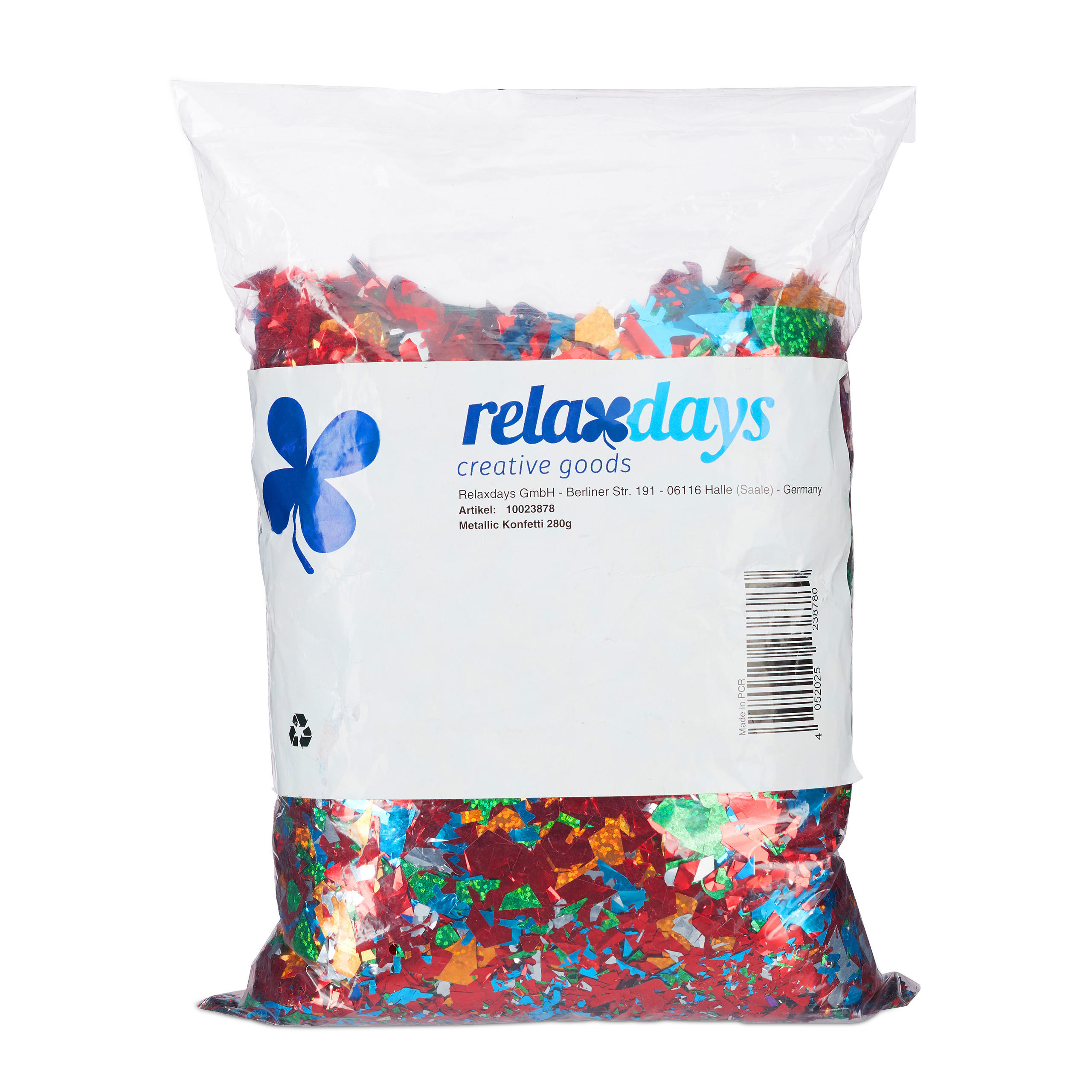 Relaxdays KONFETY Barevné metalické 0,28 kg