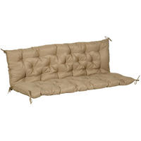 BANKAUFLAGE aus Polyester 150x98x8 cm in Beige mit 6 Bändern - Beige, Textil (98/8/150cm) - Modfu
