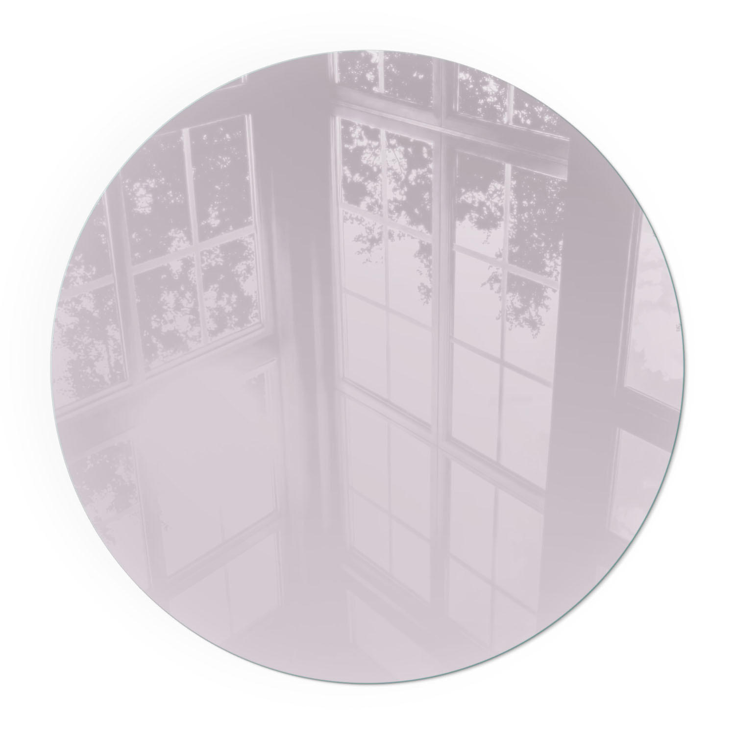 GLASPLATTE für Kamin Ø 50 cm - Lila, Glas (50/50/0.4cm) - TULUP