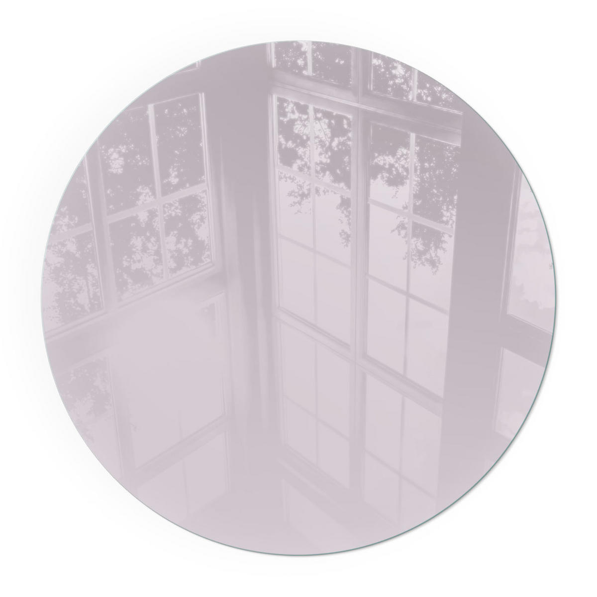 GLASPLATTE für Kamin Ø 50 cm - Lila, Glas (50/50/0.4cm) - TULUP