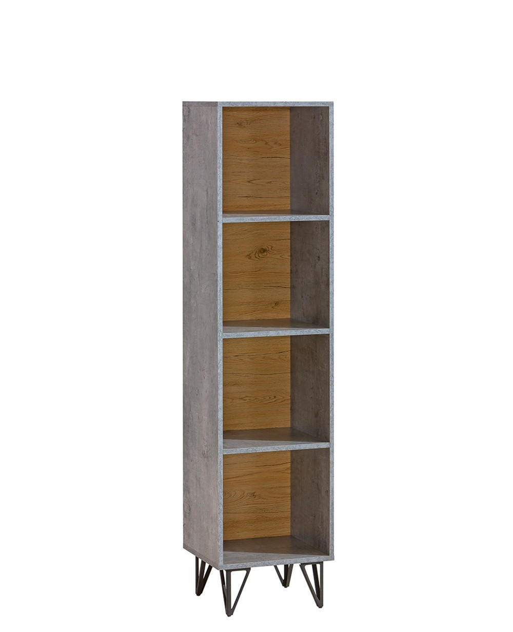 BÜCHERREGAL BRANDO 35/163,5/35 cm Wohnzimmerregal Hochschrank Regal Taupe - Taupe, Holzwerkstoff (35/163.5/35cm) - MASSENO