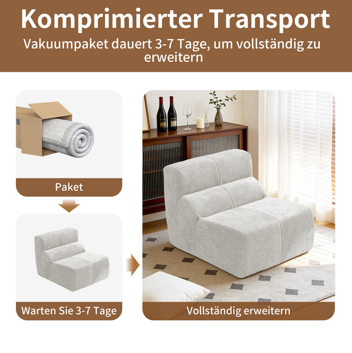 POLSTERSESSEL 94/110/79 cm aus Samt in Weiß – fertig montiert - Weiß, Textil (110/79/94cm) - BEAOK