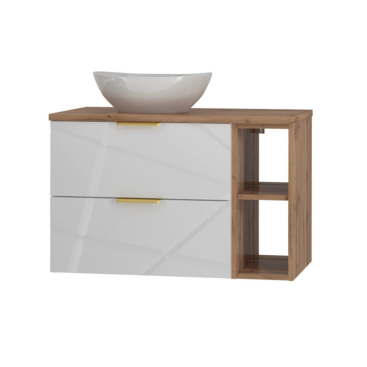 UMIVALNIK 80.6cm Aurora Bela - bela, leseni material (80.6/52.2/46.5cm) - Petits-meubles
