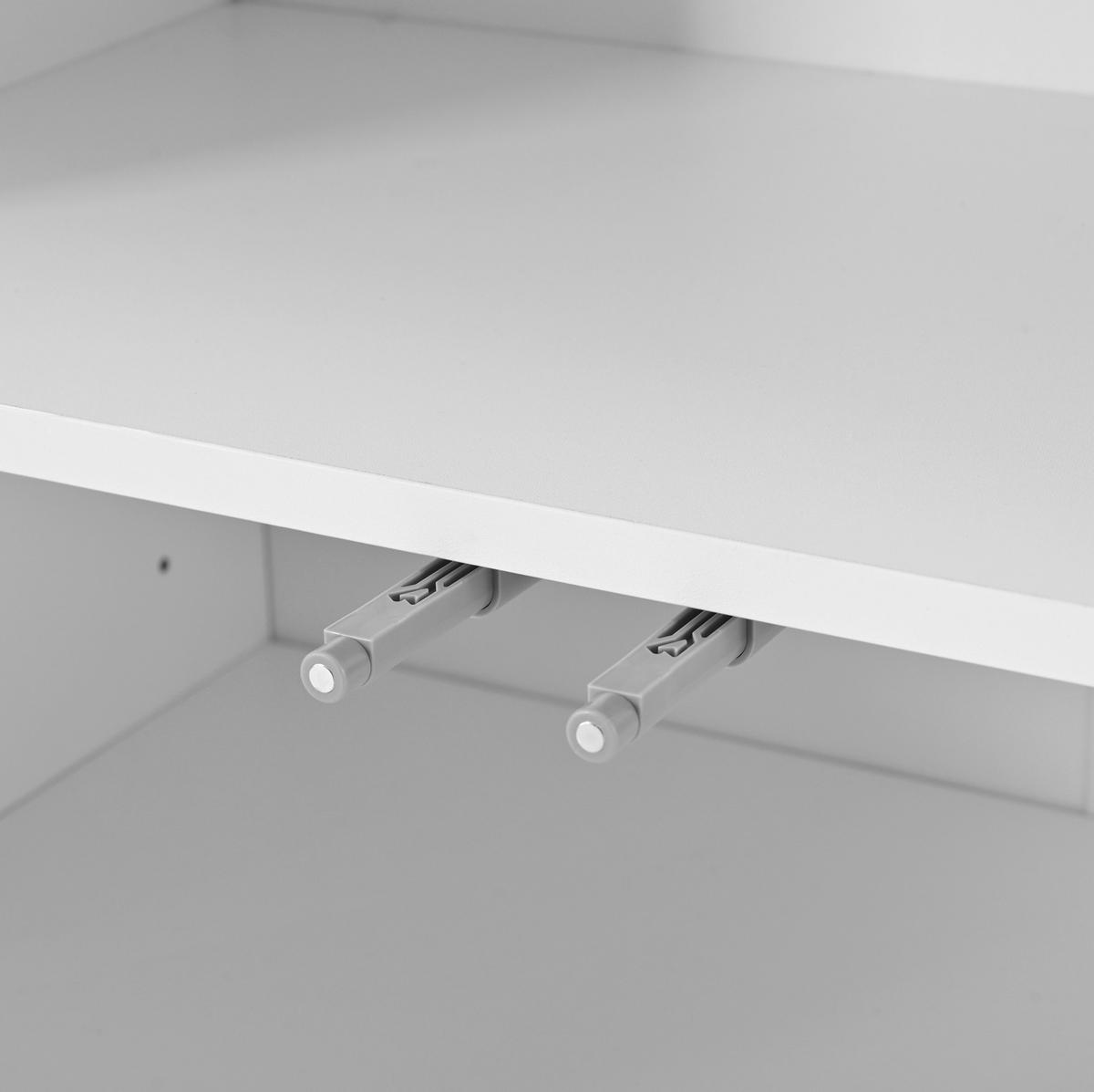 SCHUHSCHRANK 130/110/35 cm Weiß aus Spanplatte mit Sitzbank - Weiß, Holzwerkstoff (130/110/35cm) - OKMYHOME
