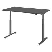 SCHREIBTISCH elektrisch Bluetooth & App XDLR 80/140/72 cm in Graphitfarben/Graphitfarben - Graphitfarben, Holzwerkstoff (80/140/72cm) - bümö