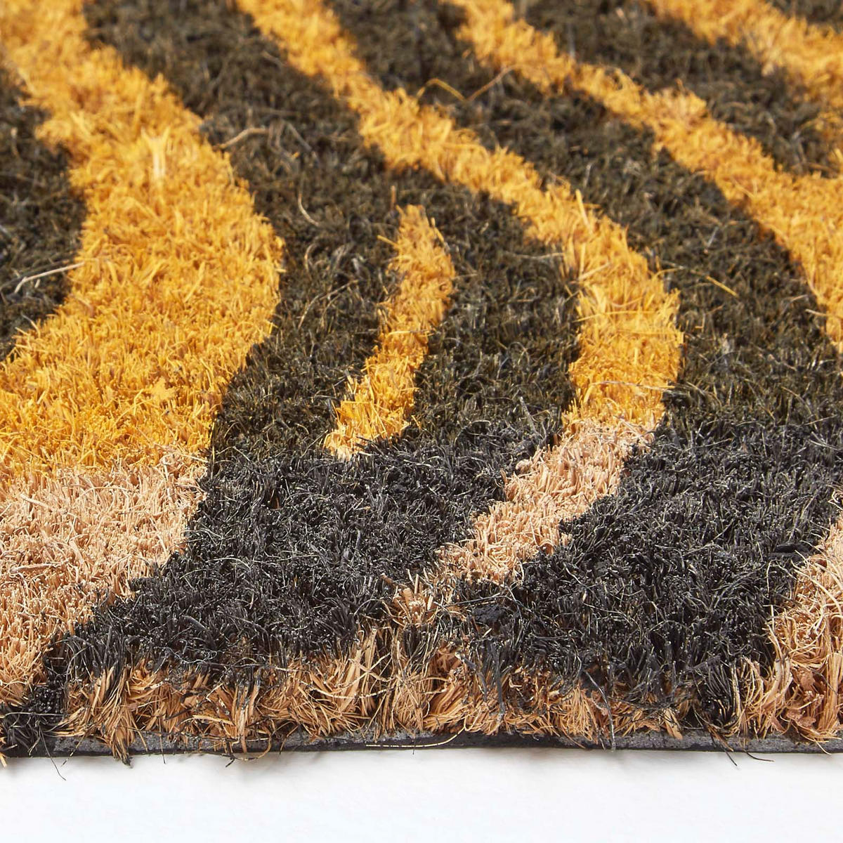 FUSSMATTE Tiger, Kokos 37/74 cm - Orange, Naturmaterialien (37/74cm) - Homescapes