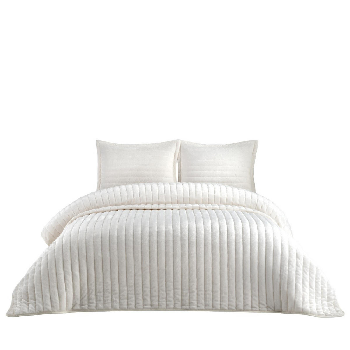 TAGESDECKE 230/260 cm Set 3-teilig mit Kissenbezügen #01 Weiss - Weiß, Textil (230/260cm) - ROLFNERS