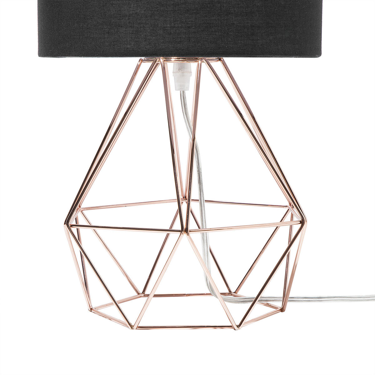 TISCHLAMPE Maroni 22/22/35 cm - Schwarz, Metall (22/22/35cm) - Beliani
