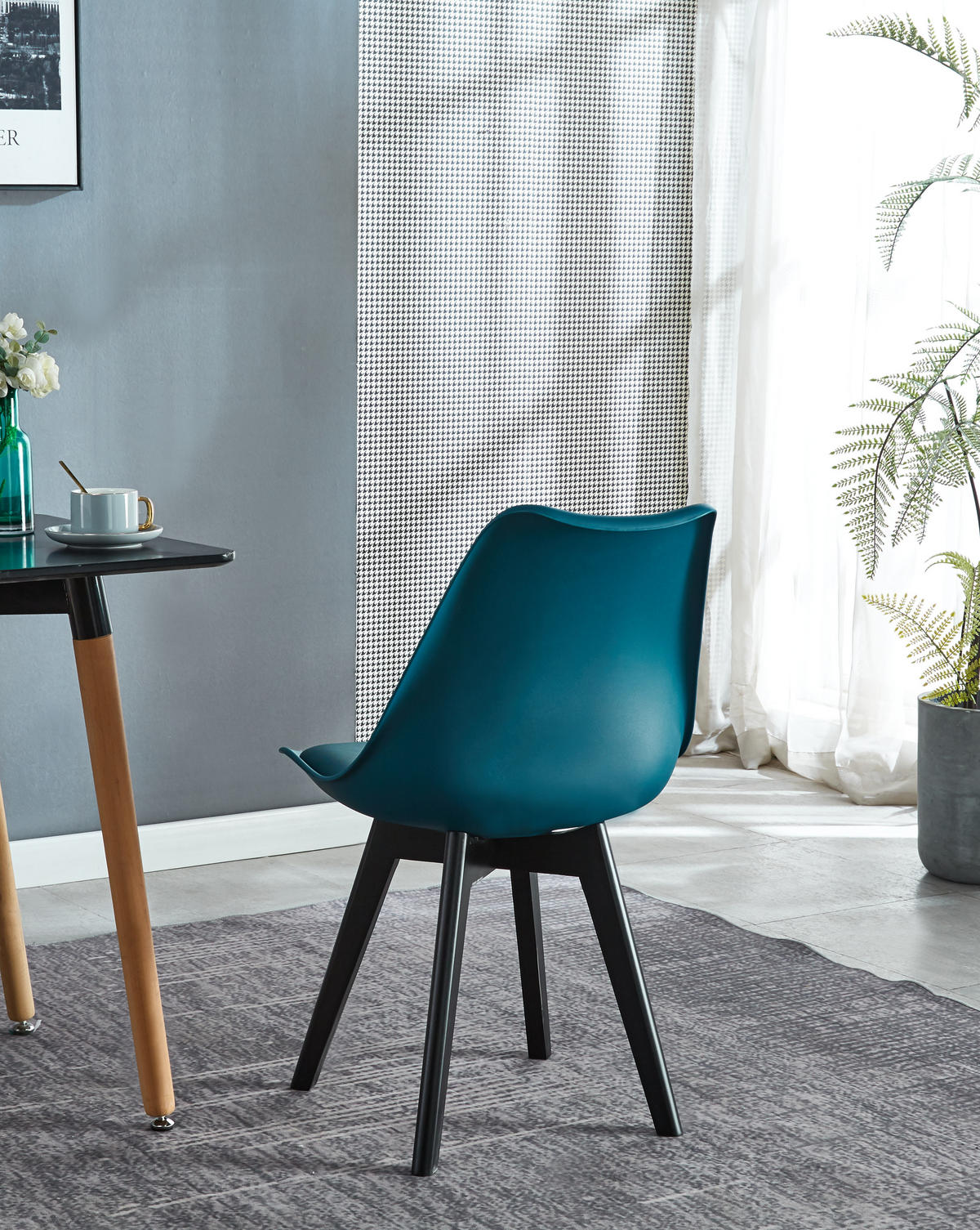 STUHL 4er-Set Polypropylen Blau - Blau, Kunststoff (49/84/53cm) - Nordlys