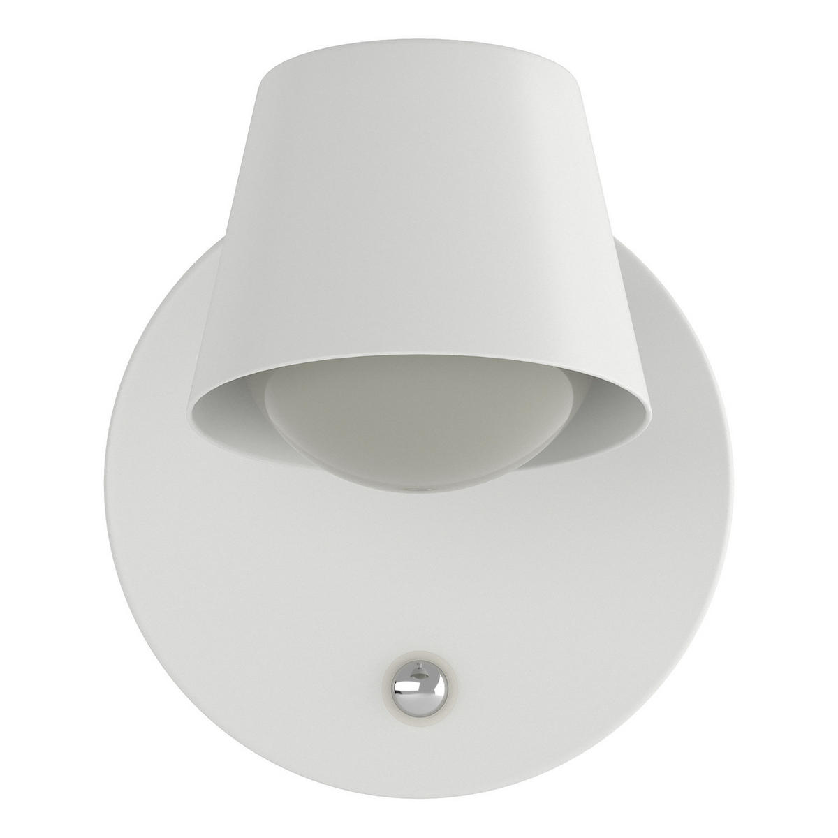 AKKU-WANDLEUCHTE - Dimmbar - inkl. Fernbedienung - Weiß, Metall (10/10/14cm) - home24