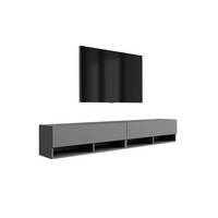TV-LOWBOARD 200 (2 x 100) cm Anthrazit, 200 × 32 × 34 cm - Grau, Holzwerkstoff (200/33.6/32cm) - 3XE LIVING
