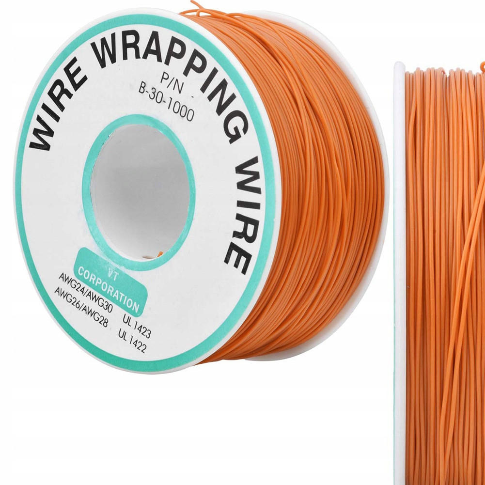 KABEL KYNAR - AWG 30 Ø 0,25 mm, Ø 0,6 mm isoliert, 200 m, verzinntes Kupfer, 300 V, -60 bis 105 °C - Multicolor, Kunststoff/Metall (10/10/10cm)