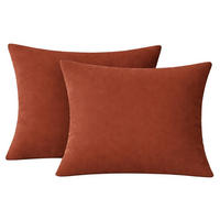 KISSENBEZUG Stone Washed 40x40 cm aus 100% Baumwolle, Renforce Kissenhülle 40 x 40 im 2er Set - Rot - Rot, Textil (40/40cm) - Carpe Sonno