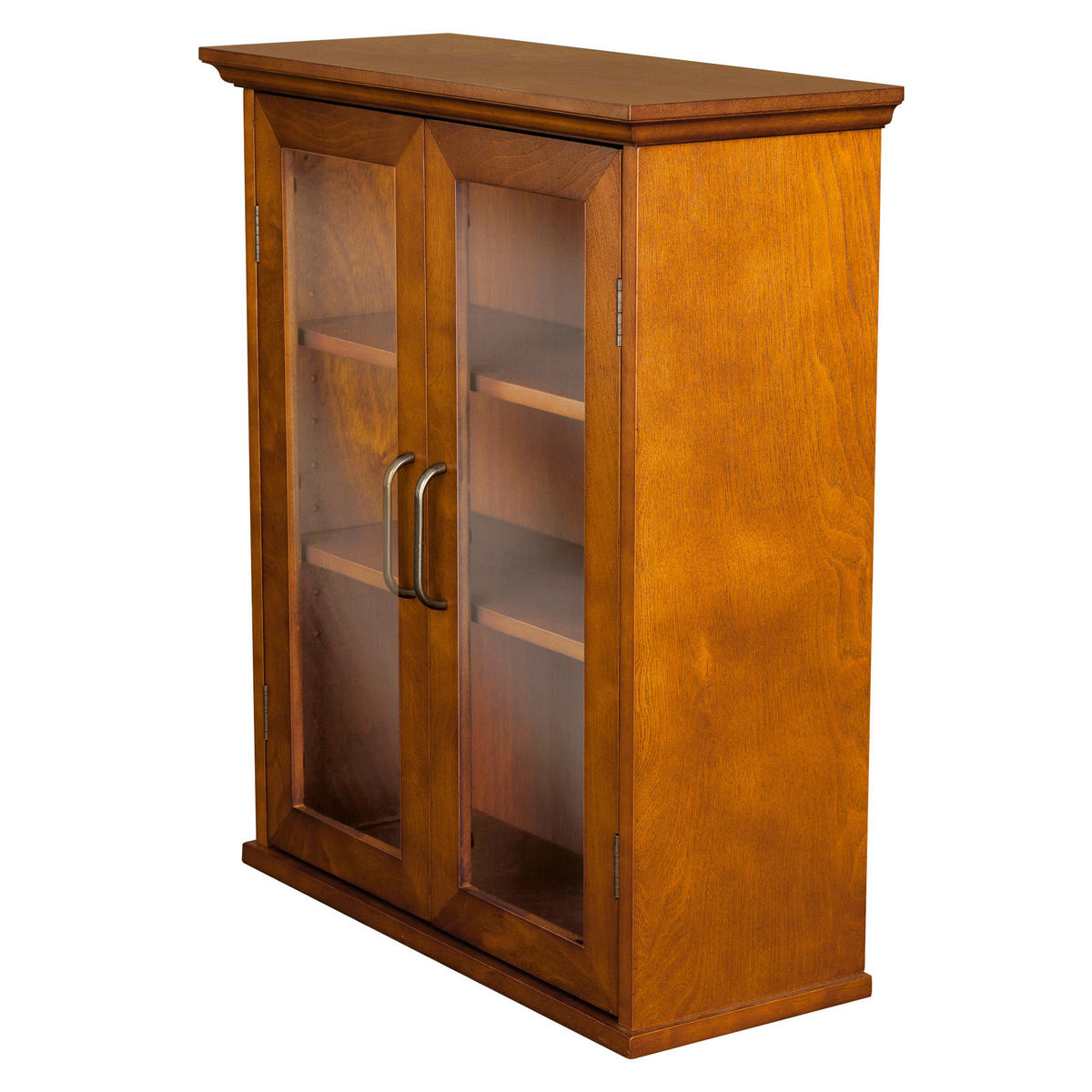 WANDBADSCHRANK mit Glastüren, 61cm, Braun - Braun, Holzwerkstoff (22/61/52cm) - Teamson Home