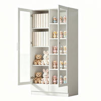 KÜCHENSCHRANKWEISS 80x40x160 cm, MDF und Glas, MIT 2 SCHUBLADEN, für Wohnzimmer und Büro - Weiß, Holzwerkstoff (40/160/80cm) - Rolipo