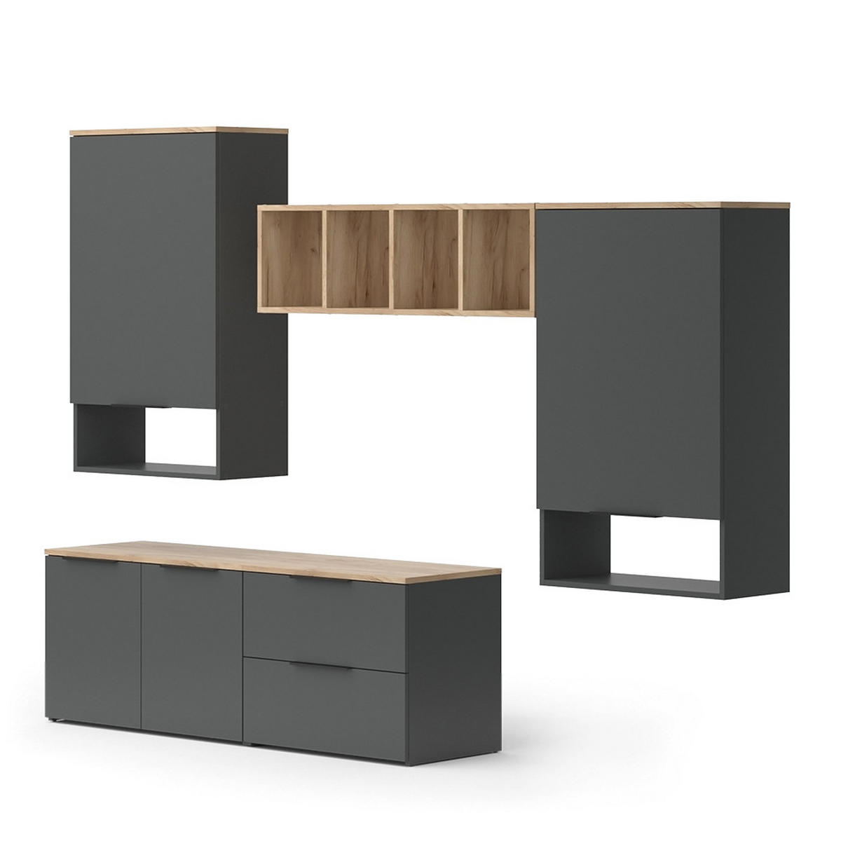 NÁSTĚNNÁ SKŘÍŇKA Wido Antracit - Sonoma dub/antracitová, kompozitní dřevo (80/50/40cm) - Vicco